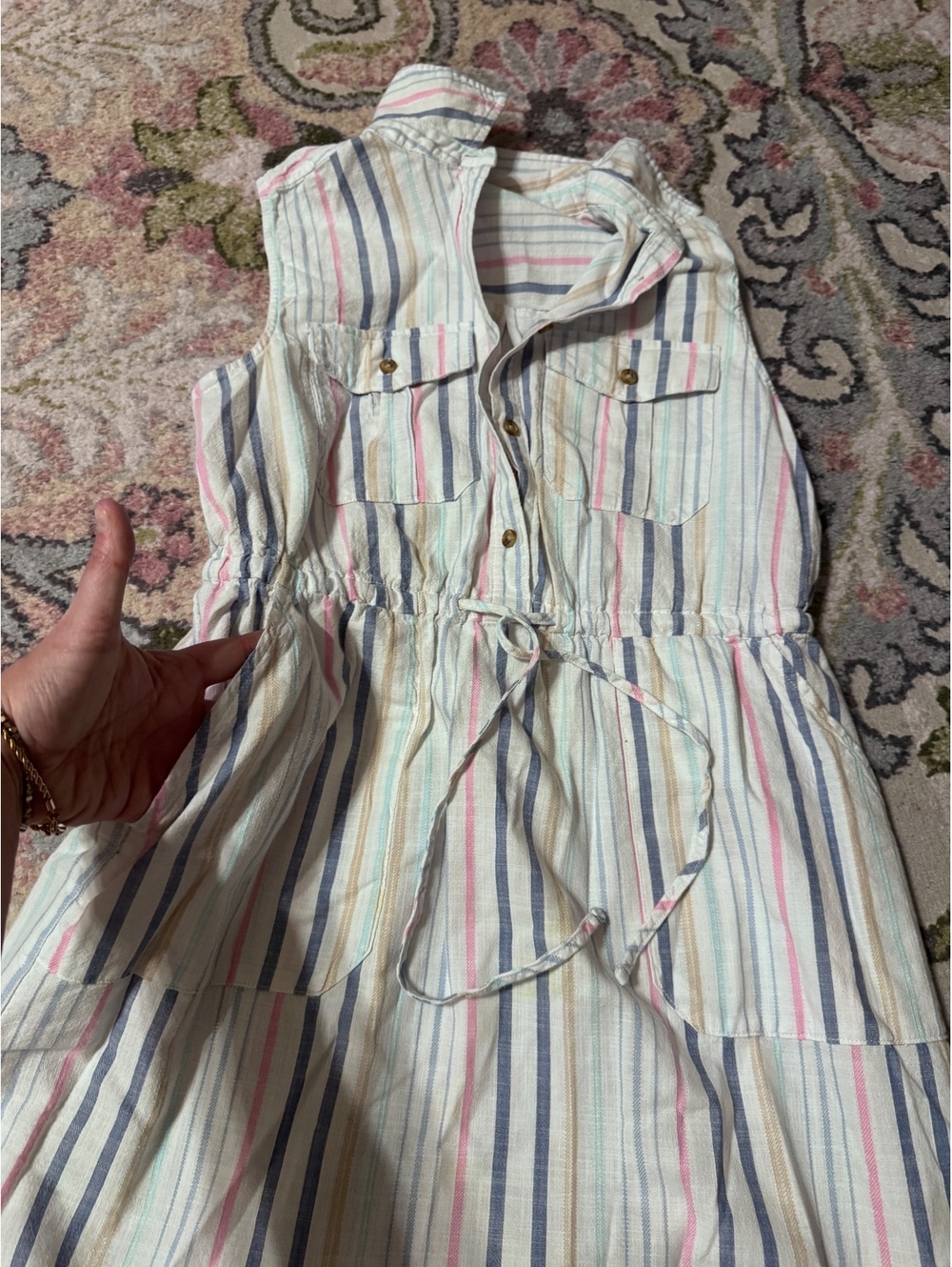 100% cotton drawstring dress - Picture 4 of 9